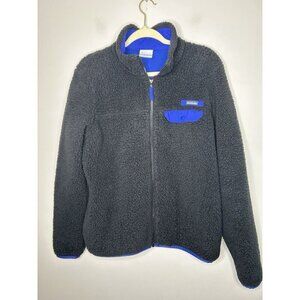 Columbia Womens Fleece Full Zip Black Long Sleeve Jacket Size Large